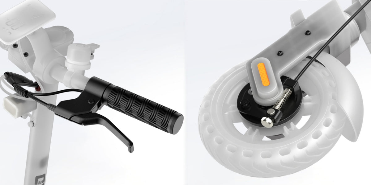 Electric scooter dual braking system