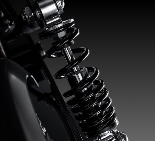 Right suspension close-up